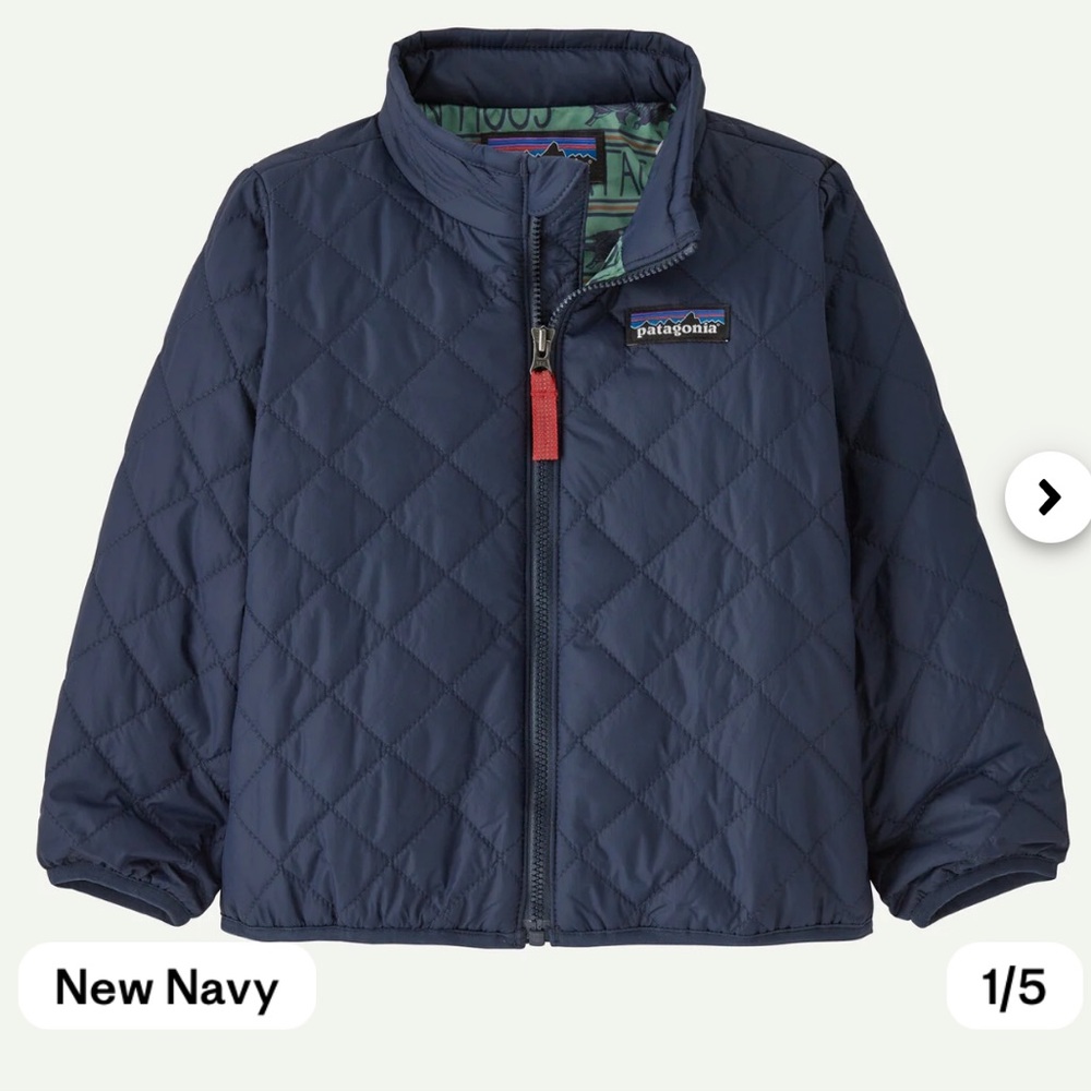 Patagonia Nano Puff Jacket Size 5T in Navy Blue